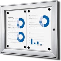 Vitrinebord Quantore luxe 2x A4 zilver