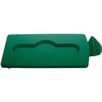 Deksel Rubbermaid Slim Jim Recyclestation gesloten groen