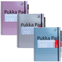 Projectboek Pukka Pad Metallic Executive A4 lijn 5-tabs 4-gaats 200 pagina's 80gr assorti