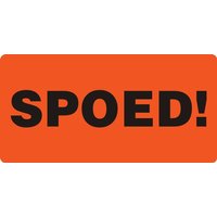 Waarschuwingsetiket IEZZY spoed 80mmx40mm 500 stuks