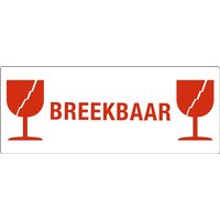 Waarschuwingsetiket IEZZY glas breekbaar 150mmx60mm 500 stuks