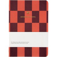 Adresboek A6 checks rood A Journal