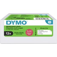 Etiket Dymo LabelWriter multifunctioneel 19x51mm 12 rollen á 500 stuks wit