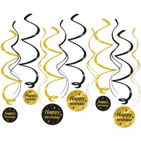 Classy party swirls Happy birthday