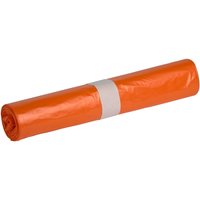 Afvalzak Propsac HDPE T25 70x110cm 120L oranje rol à 20 stuks