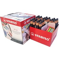 Whiteboardpotlood STABILO MARKdry incl 2 slijpers zwart classpack 30st