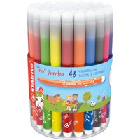 Viltstift STABILO Trio Jumbo 380 XL assorti 48 stuks