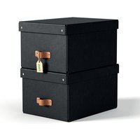 Opbergdoos Leitz Puro met deksel 17 liter set van 2 zwart