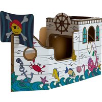 Kartonnen Piratenschip XL Bankers Box Play inkleurbaar