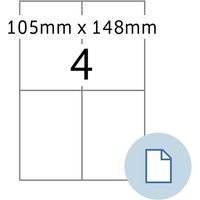 Etiket HERMA 8404 A4 EXPR 500 105x148mm wit 2000 stuks