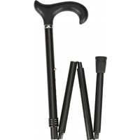 Wandelstok Able2 opvouwbaar soft derby handvat zwart