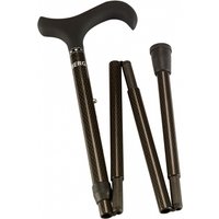 Wandelstok Able2 opvouwbaar carbon soft derby handvat zwart