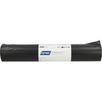 Afvalzak Hynex 60x80cm LDPE recycled T60 60L zwart rol à 20 stuks