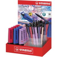 Markeerstift STABILO Boss en balpen STABILO Pointball Wildflower ass