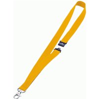 Textielkoord Durable 8137 met karabijnhaak geel