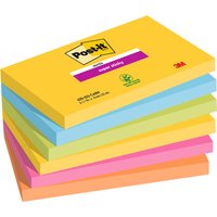 Memoblok Post-it 655 Super Sticky 76x127mm Carnival 6 stuks