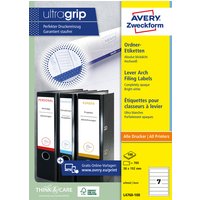 Rugetiket Avery smal 38x192mm zelfklevend wit 100 vel