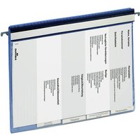Personeelsmap Durable 5 vakken + hangrail blauw