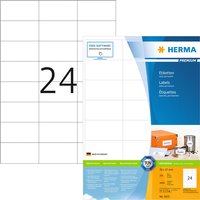 Etiket HERMA 4615 70x37mm premium wit 4800 stuks