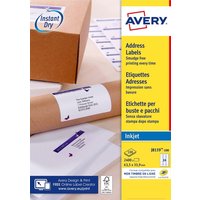 Etiket Avery J8159-100 63.5x33.9mm wit 2400 stuks