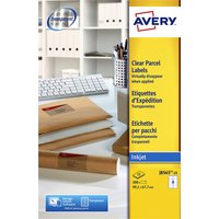 Etiket Avery J8565-25 99.1x67.7mm transparant 200 stuks