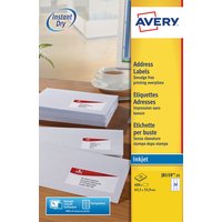 Etiket Avery J8159-25 63.5x33.9mm wit 600 stuks