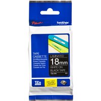 Labeltape Brother P-touch TZe-345 standaard 18mm wit op zwart