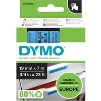 Labeltape Dymo LabelManager D1 polyester 19mm zwart op blauw