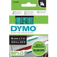 Labeltape Dymo LabelManager D1 polyester 19mm zwart op groen