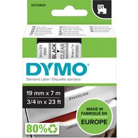 Labeltape Dymo LabelManager D1 polyester 19mm zwart op transparant