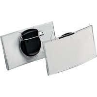 Badge Durable 8124 convex met combiklem 40x75mm
