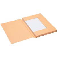 Dossiermap Secolor folio 3 klep 100% gerecycled karton 250 gr chamois