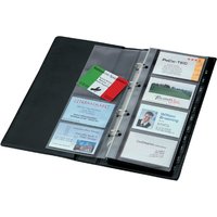 Visitekaartringband Sigel VZ300 voor 200 kaarten 90x58mm kunststof zwart