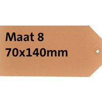Label karton nr 8 200gr 70x140mm chamois 1000 stuks