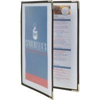 Menukaart Securit A4 2-delig voor 4 pagina's transparant 3 stuks