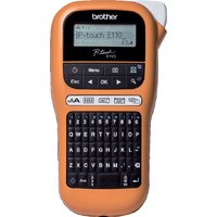 Labelprinter Brother P-touch TZe PT-E110VP draagbaar qwerty 12mm oranje