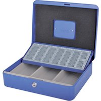 Geldkist Pavo met muntsorteerbak 300x240x90mm blauw