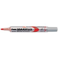 Whiteboardmarker Pentel MWL5S Maxiflo rond 1mm rood