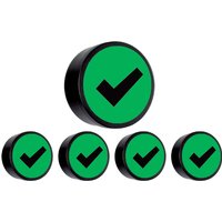 Magneet check 35mm groen 5 stuks
