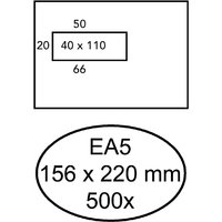 Envelop Quantore 156x220mm venster 4x11cm links 500 stuks