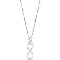 CZ Vertical Infinity Pendant Necklace in Sterling Silver