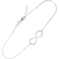 CZ Embellished Infinity Heart Bracelet in Sterling Silver