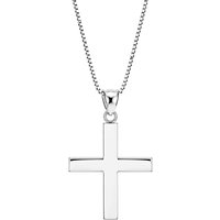 Greek Cross Pendant Necklace in Sterling Silver