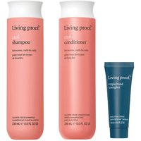 Living Proof Curl Shampoo 236ml, Curl Conditioner 236ml & Triple Bond Complex Deluxe 15ml Pack
