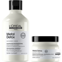 L'Oréal Professionnel Metal Detox Clarifying Shampoo 300ml & Hair Mask 150ml Duo