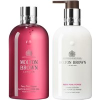 Molton Brown Fiery Pink Pepper Bath & Shower Gel 300ml and Body Lotion 300ml Duo