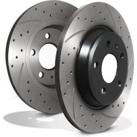 Rear Drilled Grooved 300mm Brake Discs - Audi Q5 Sq5 A4 B8 Allroad 08+