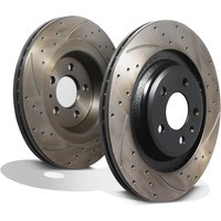 Rear Drilled Grooved 330mm Brake Discs - Audi S4 B8 S5 Q5 Quattro Avant 09-17