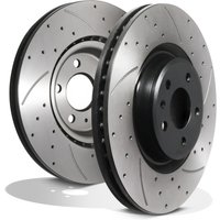 Front Drilled Grooved 345mm Brake Discs - Audi S5 B8 B8.5 3.0 TFSI V6 07-17