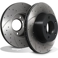 Front Drilled Grooved 300mm Brake Discs - BMW Z4 20I 23I 28I 30I 35I 2009+